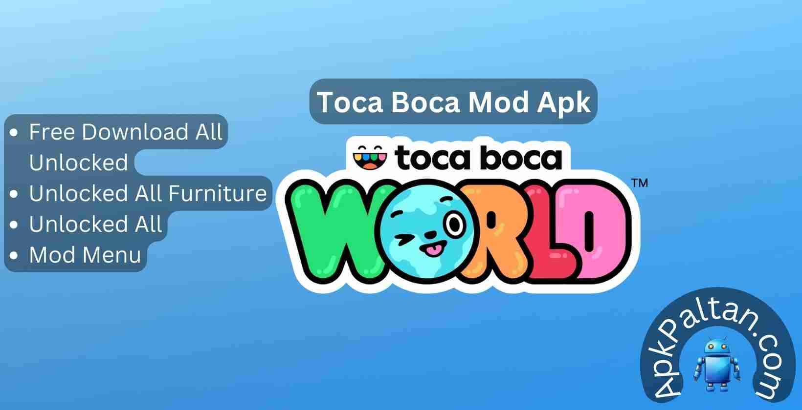 Toca Boca Mod Apk: Download v1.91, Unlocked All Furntitures, Characters, and Free Purchase